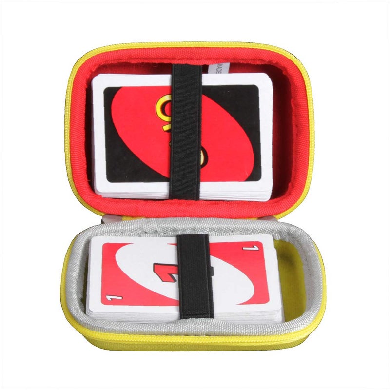 adada Travel Case for Mattel UNO Card Game (Only Case) (Yellow+Red) - Image 1
